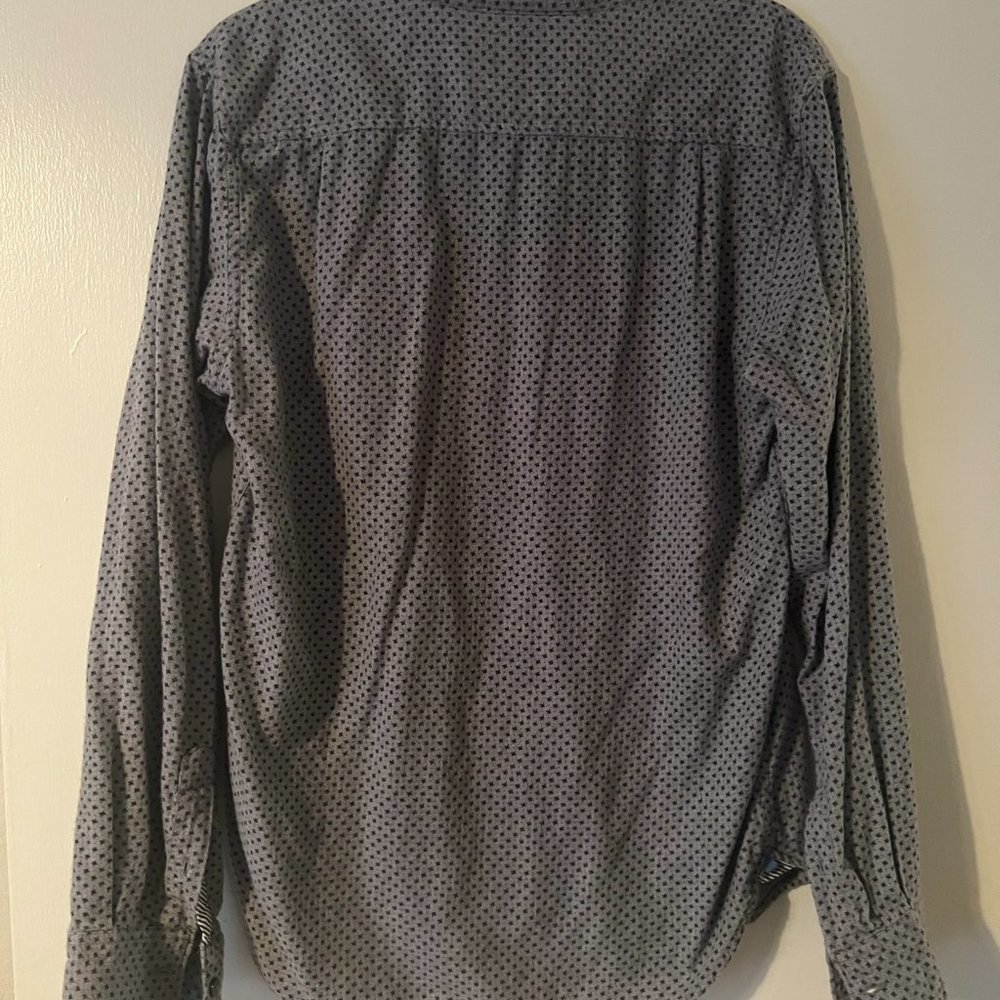 Denim & Flower Size Large Grey Slim Fit Button Up Shirt - Picture 3 of 3